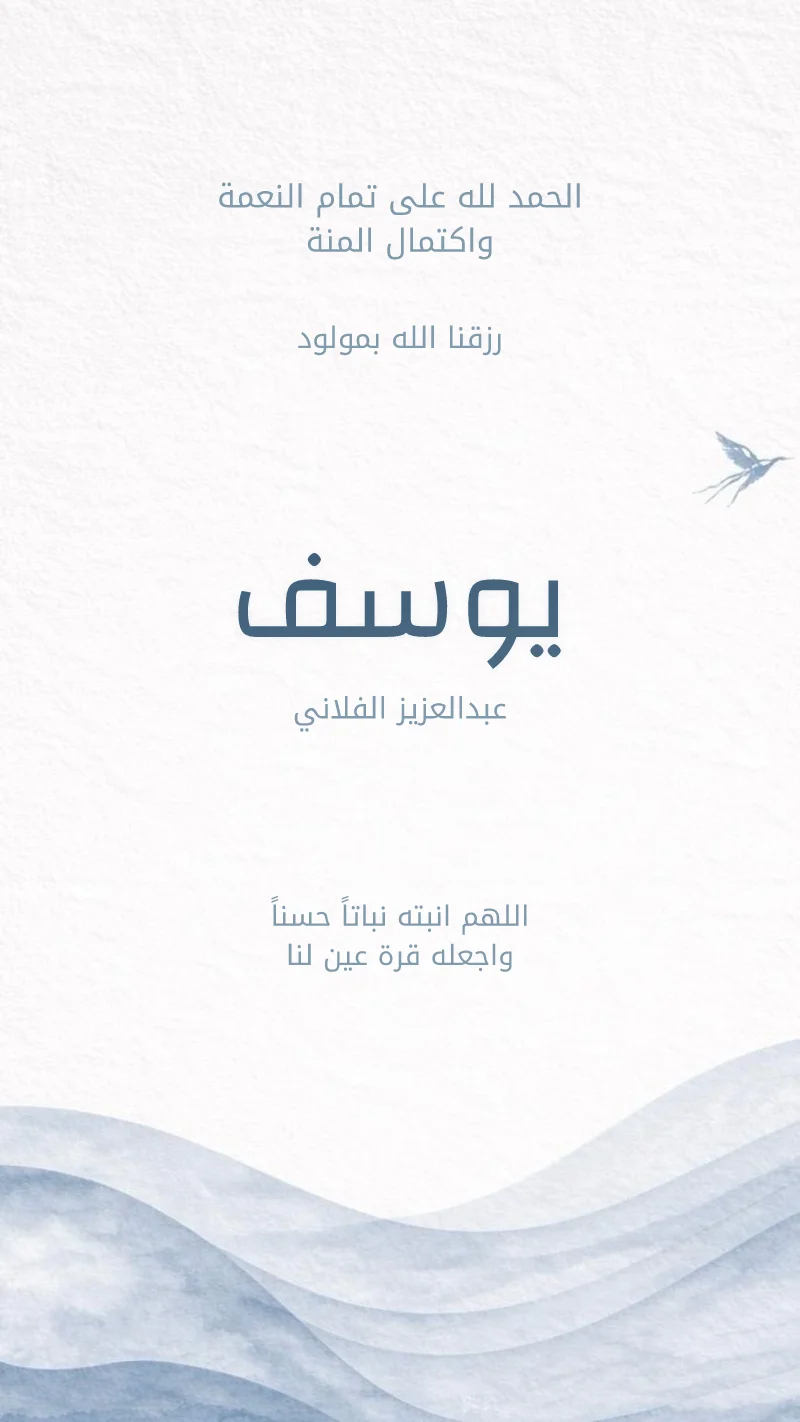 بشارة مولود أمواج وطيور